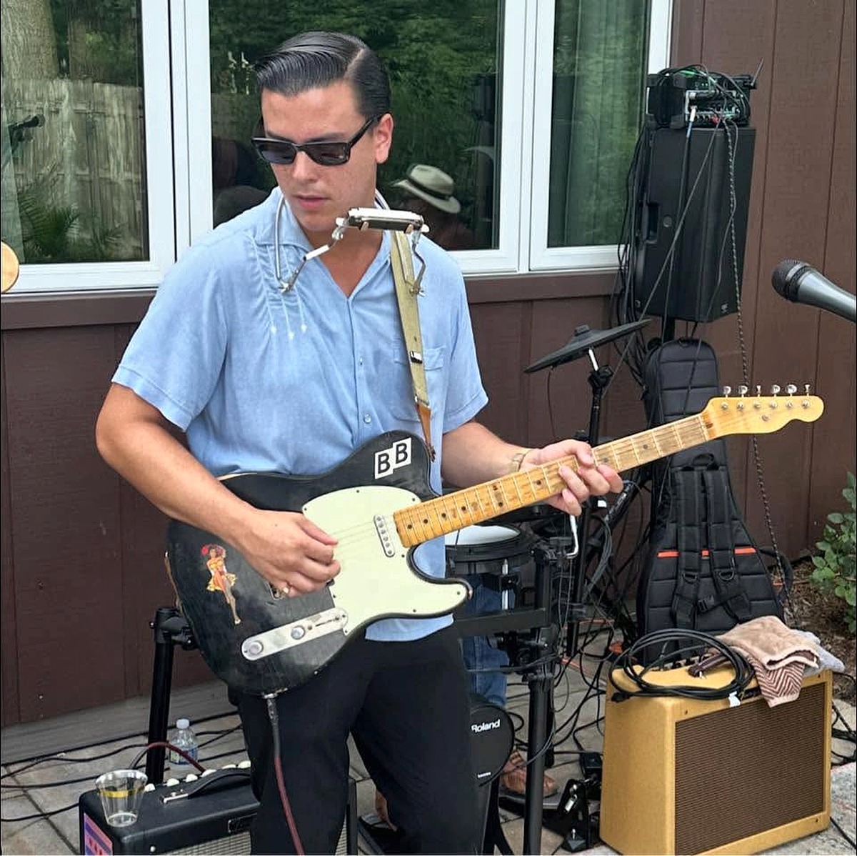 Brandon Boch performing with A Sure Thing